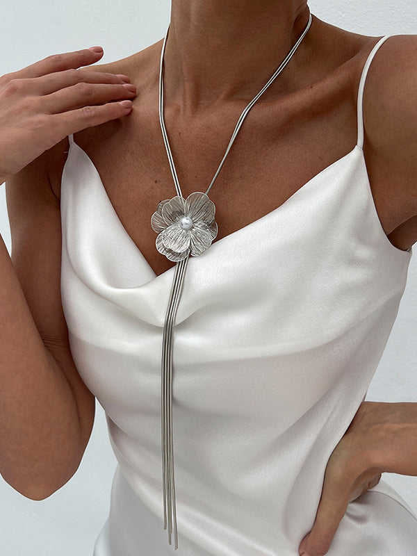 Flower Shape Tasseled Necklaces Accessories
