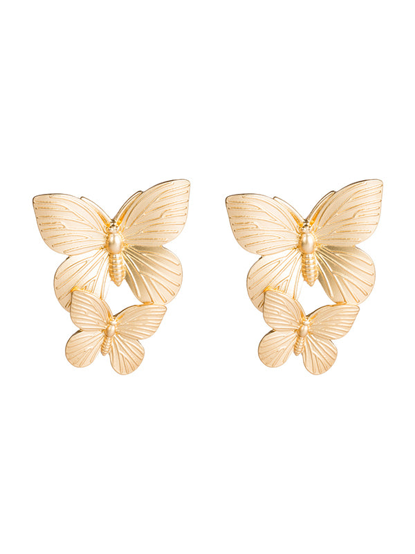 Normcore Butterfly Shape Drop Earrings