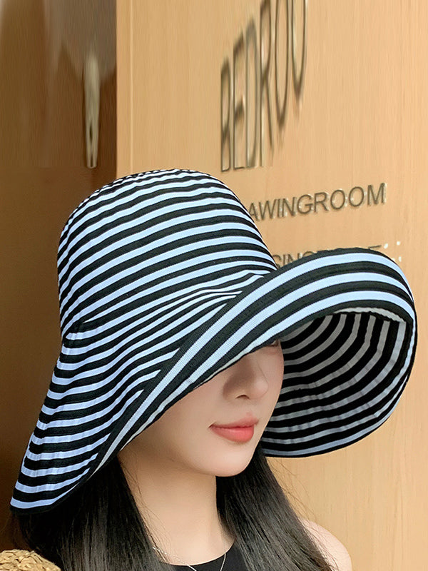 Split-Joint Striped Sun Hat