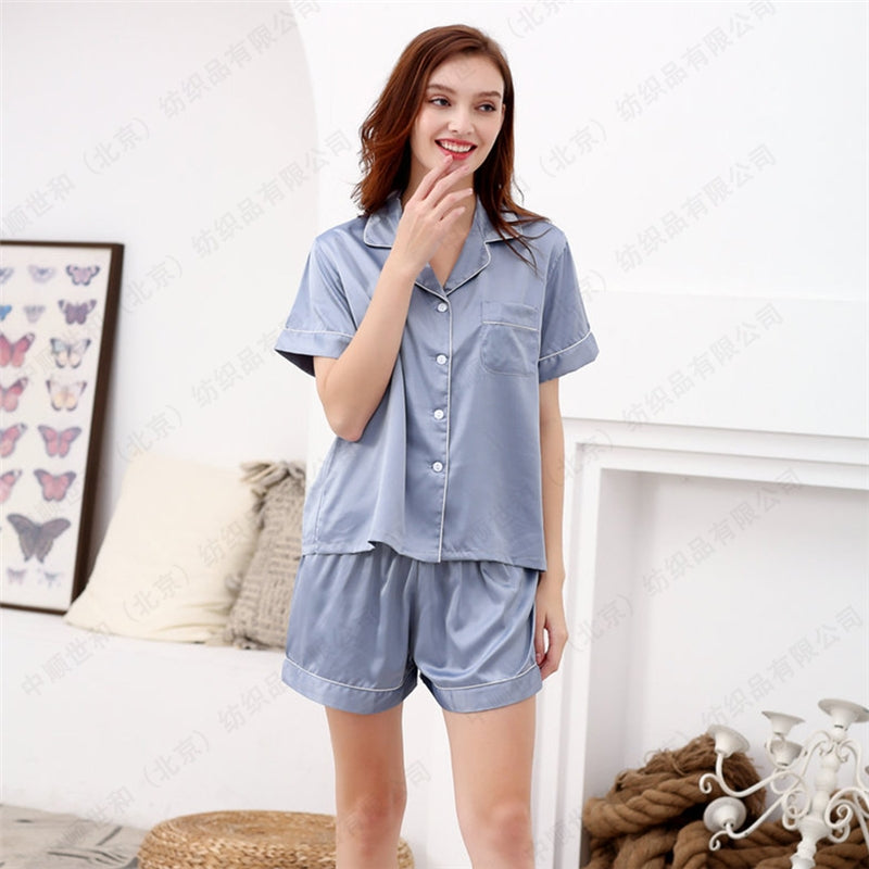 Women Casual Solid Color Pajamas Set