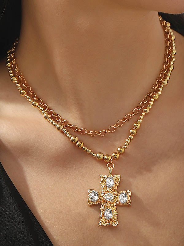 Geometric Layered Necklaces Accessories