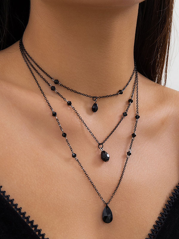 Geometric Layered Necklaces Accessories