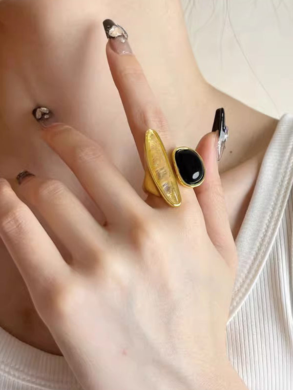 Geometric Shiny Rings Accessories