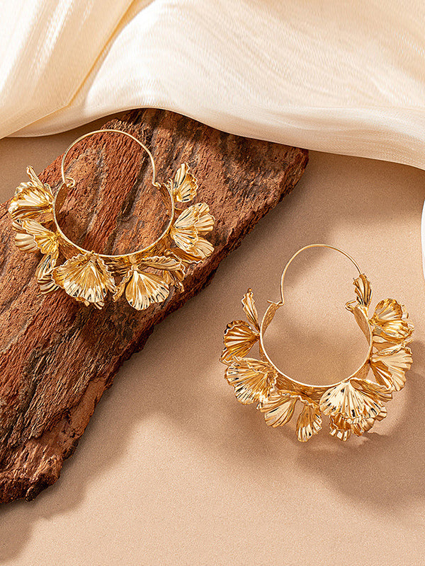 Flower Shape Drop Earrings