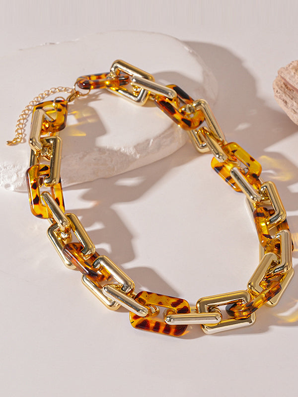 Chains Leopard Necklaces Accessories