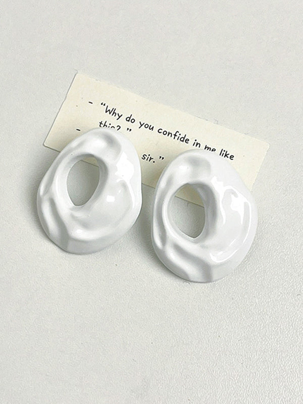 Geometric Solid Color Drop Earrings