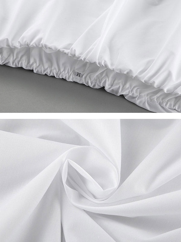 High-Low Sleeveless Elasticity Pleated Solid Color Split-Joint Tube Blouses&Shirts Tops