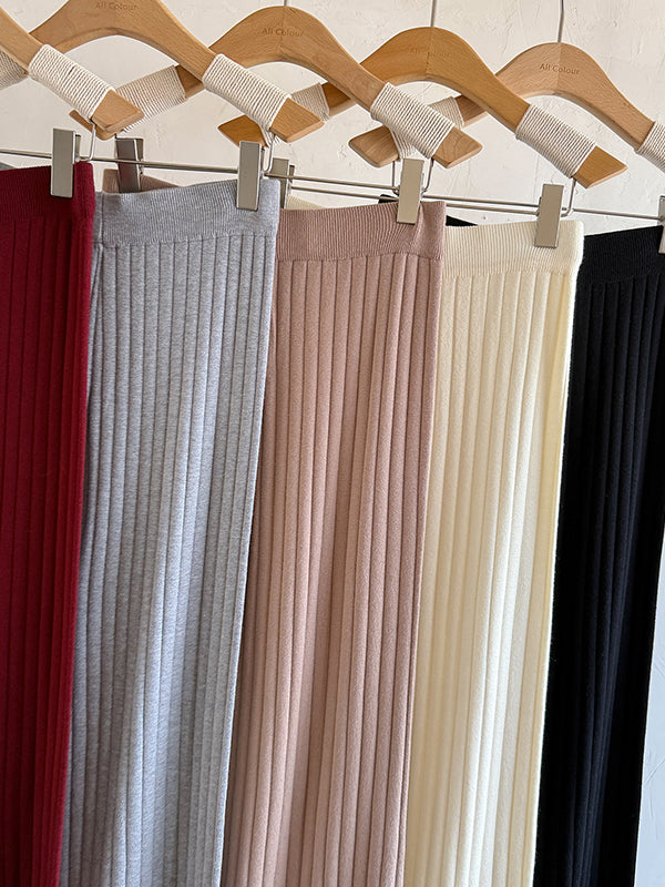 Knitting Sleeveless V-Neck Vest Top +  Long Sleeves Cardigan + High Waisted Pants Three Pieces Set