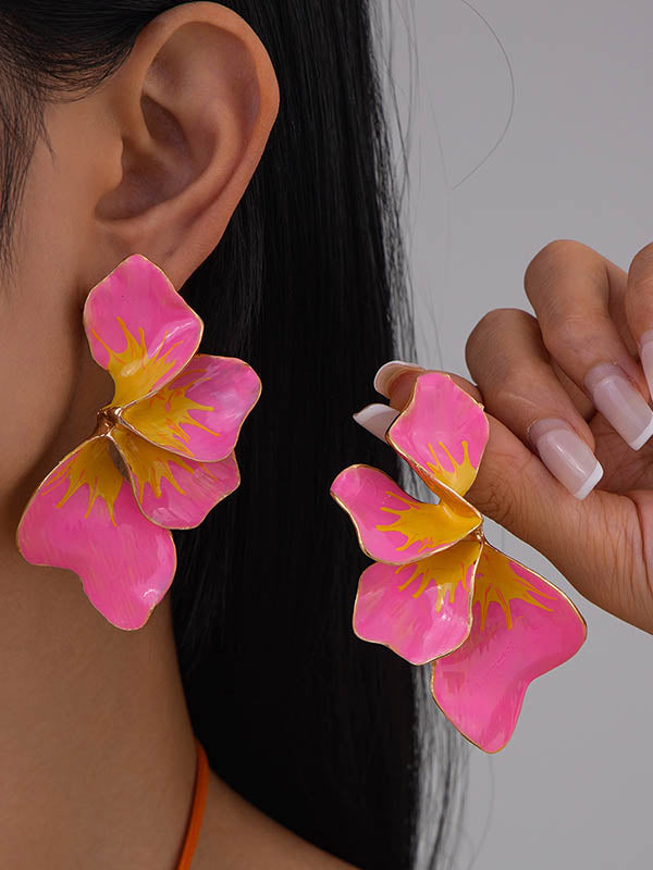 Flower Shape Drop Earrings