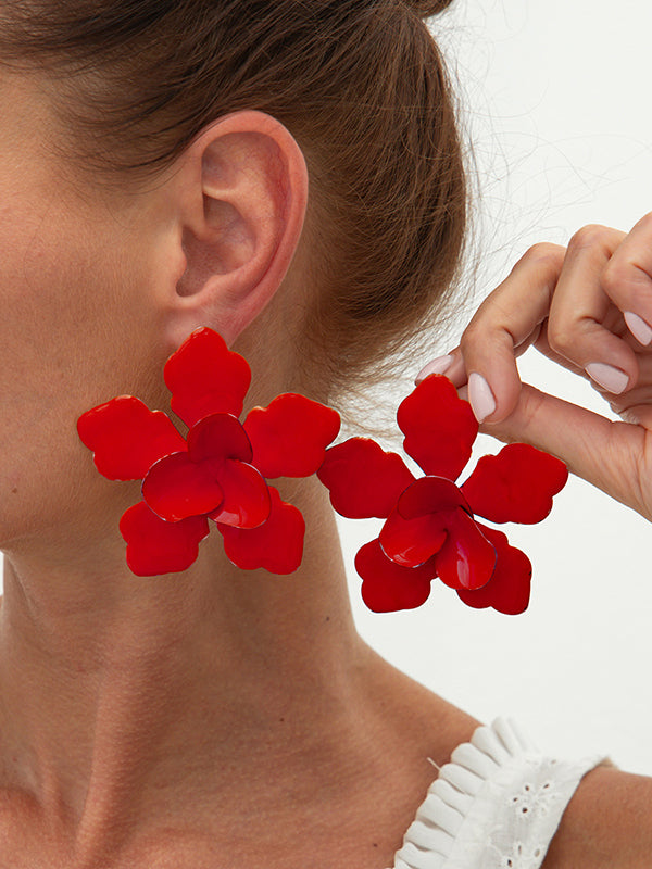 Flower Shape Drop Earrings