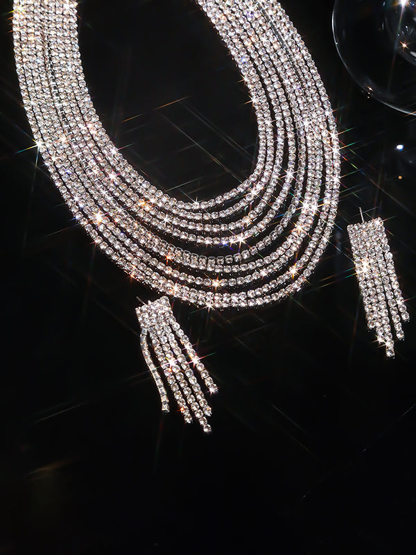 Layered Drop Earrings Necklaces Accessories