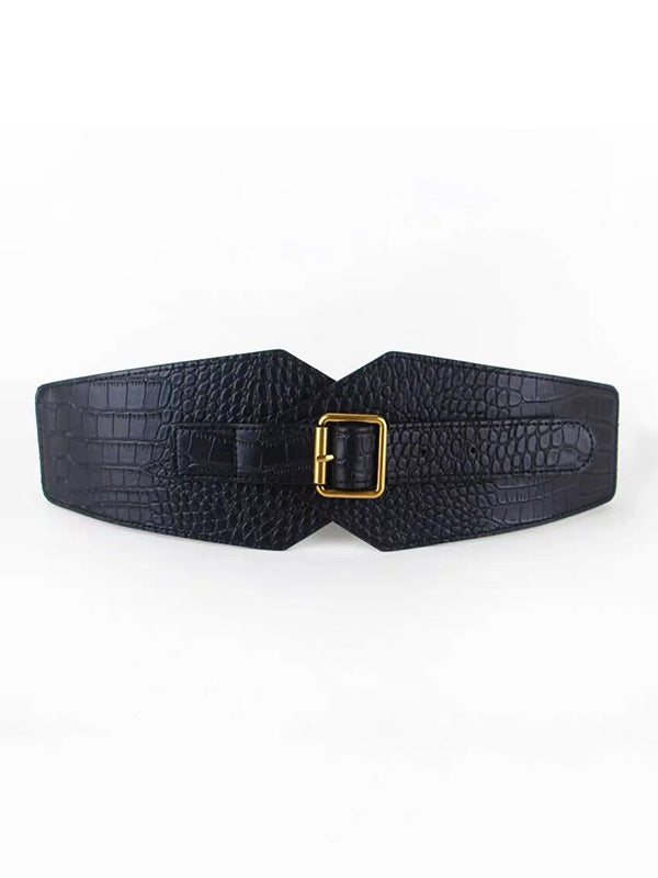 Belt Buckle Geometric Split-Joint Waist Belts & Thigh Cuffs