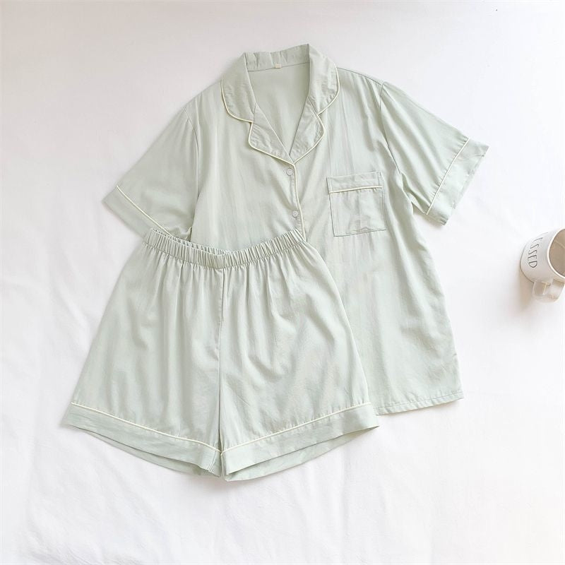 Women Minimalist Short Sleeve Top And Shorts Pajamas Set
