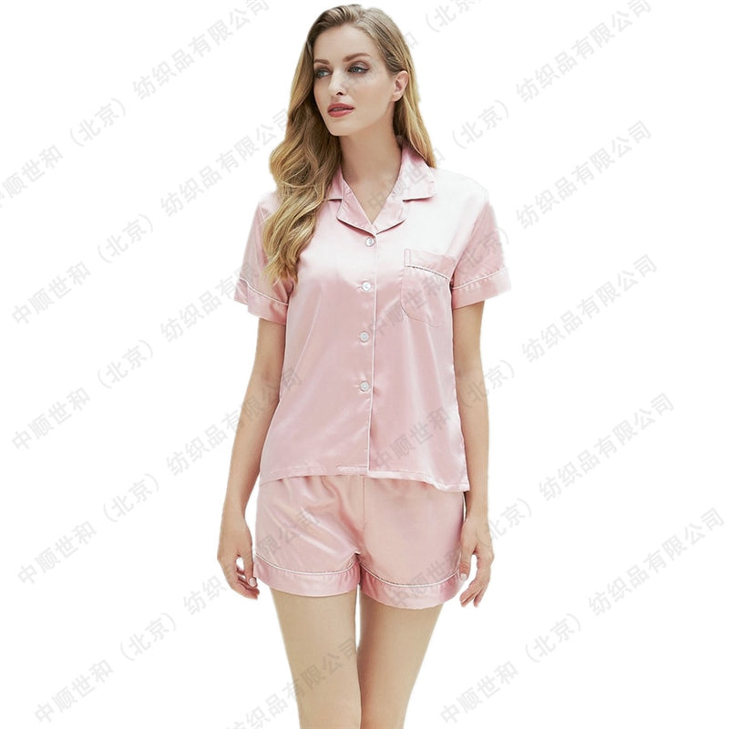 Women Casual Solid Color Pajamas Set
