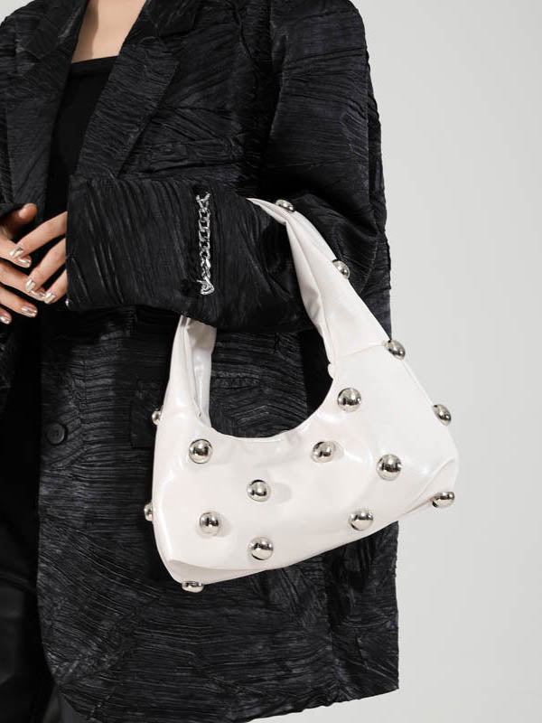 Geometric Rivet Handbags Shoulder Bags