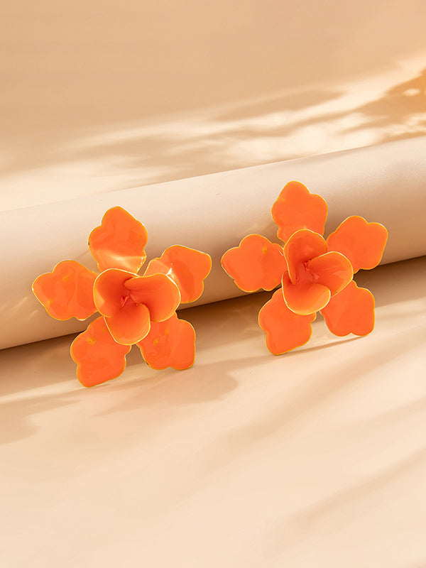 Flower Shape Drop Earrings