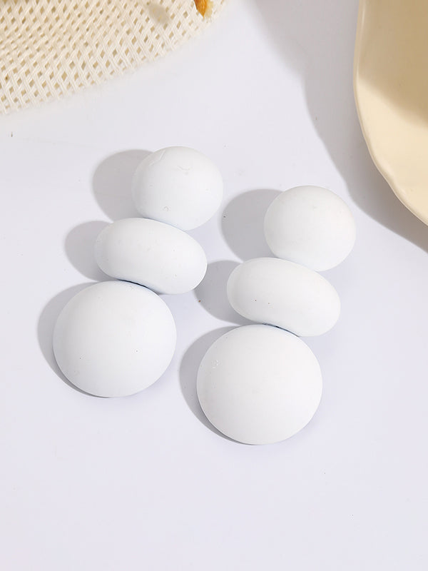 Beaded Geometric Solid Color Earrings Accessories