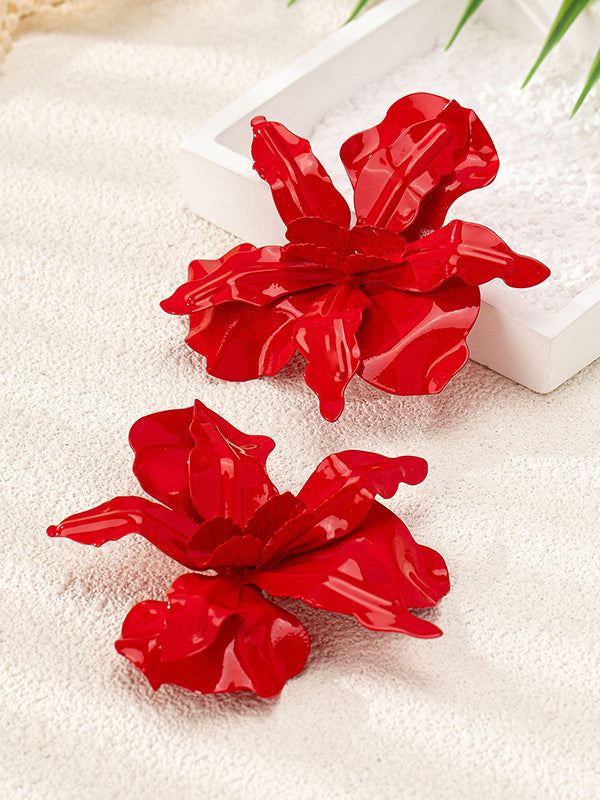 Flower Shape Drop Earrings