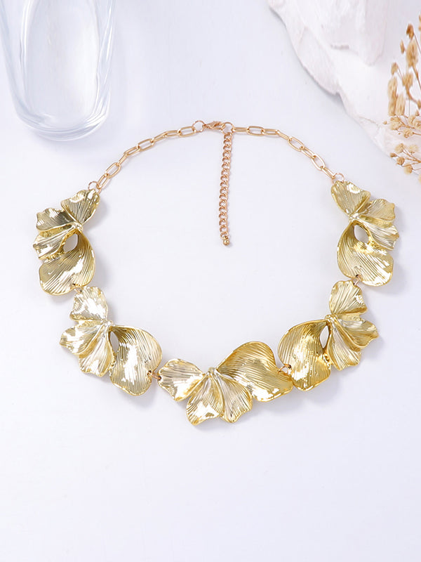 Chains Pleated Solid Color Split-Joint Necklaces Accessories