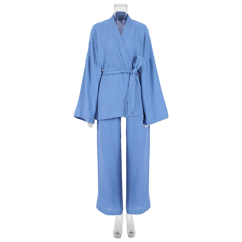 Women Fashion Loose Wear Home Pajamas Set