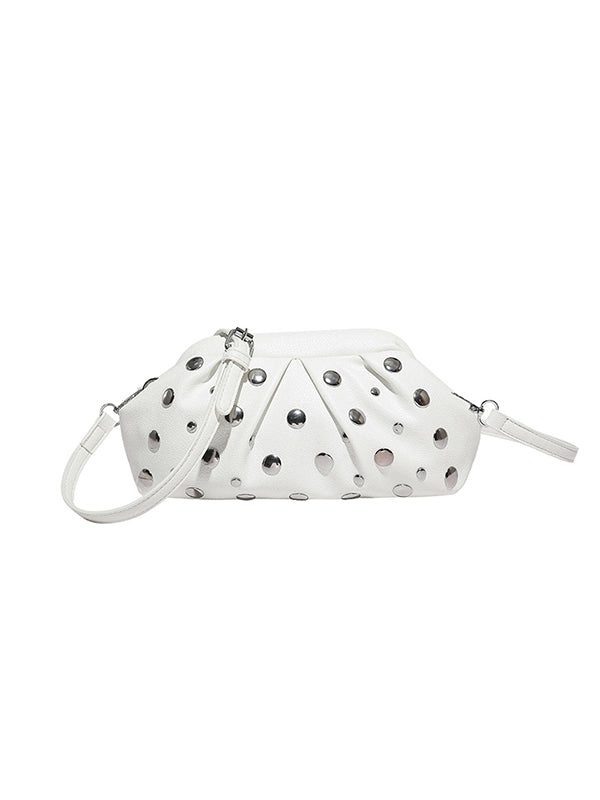 Pleated Rivet Split-Joint Mini Bags Shoulder Bags