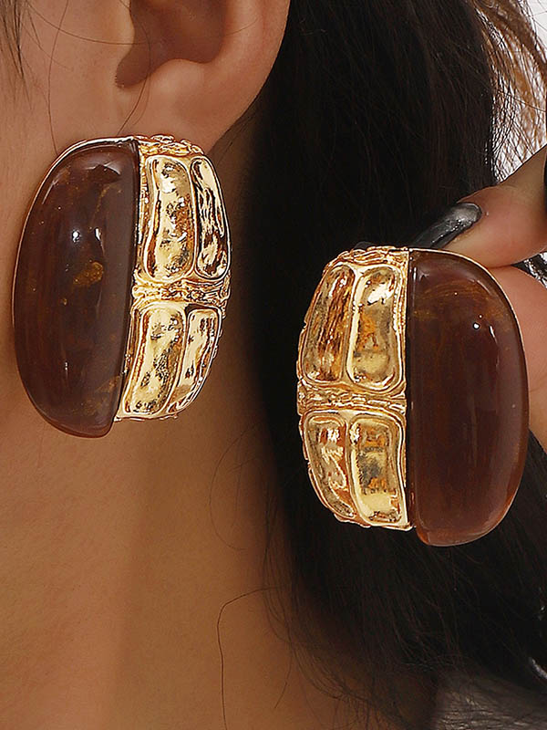 Geometric Split-Joint Drop Earrings