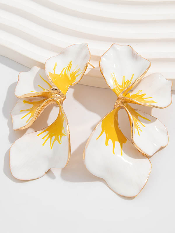 Flower Shape Drop Earrings