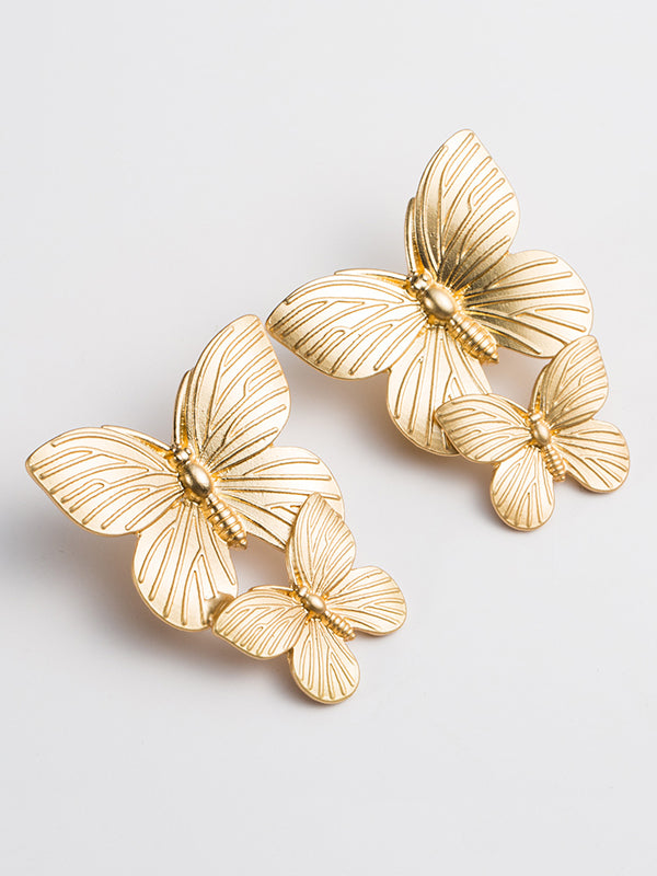 Normcore Butterfly Shape Drop Earrings
