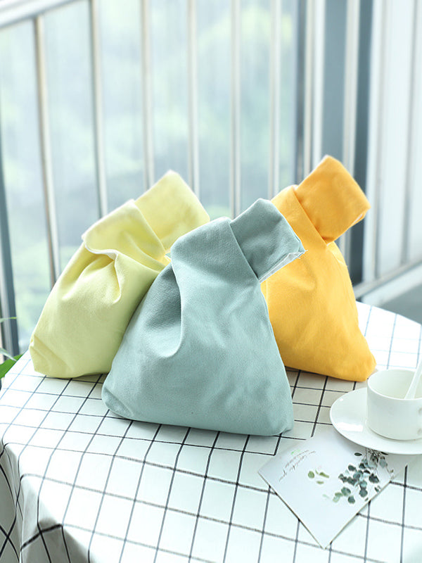 Solid Color Split-Joint Mini Bags