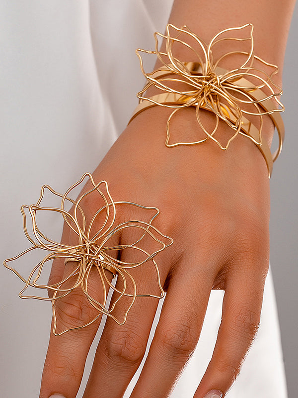 Flower Shape Bracelet Accessories + Rings Accessories