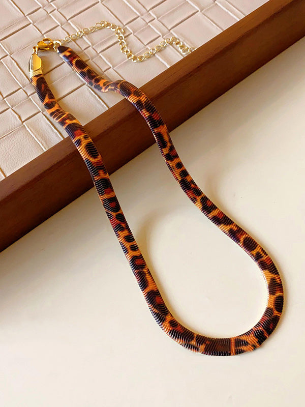 Leopard Snake Chain Necklaces Accessories