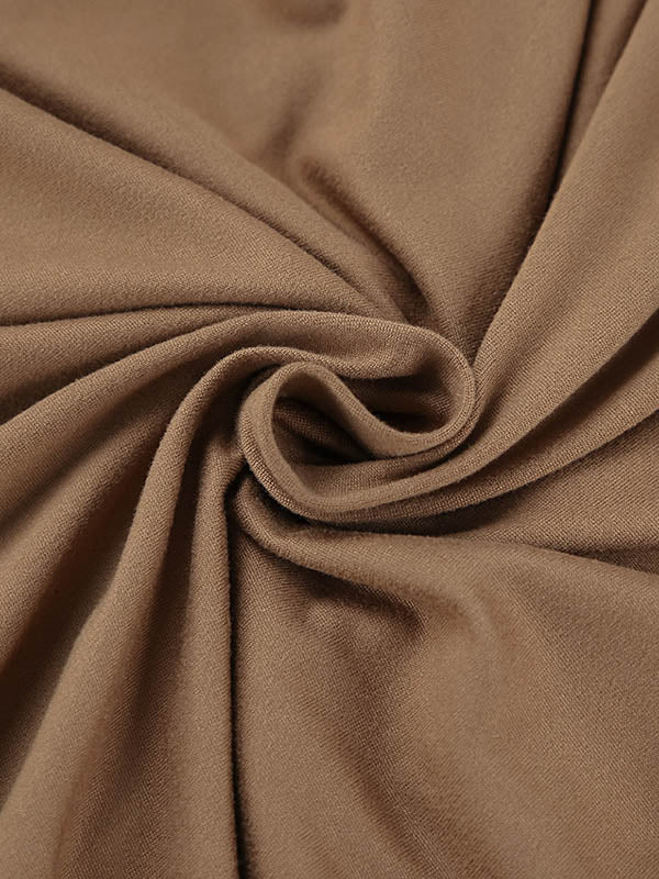 A-Line Bodycon Pleated Solid Color Tied Waist Zipper Round-Neck Mini Dresses