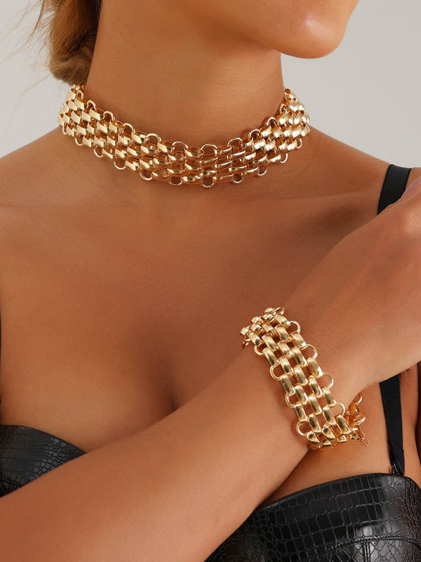 Hollow Solid Color Split-Joint Bracelet Accessories