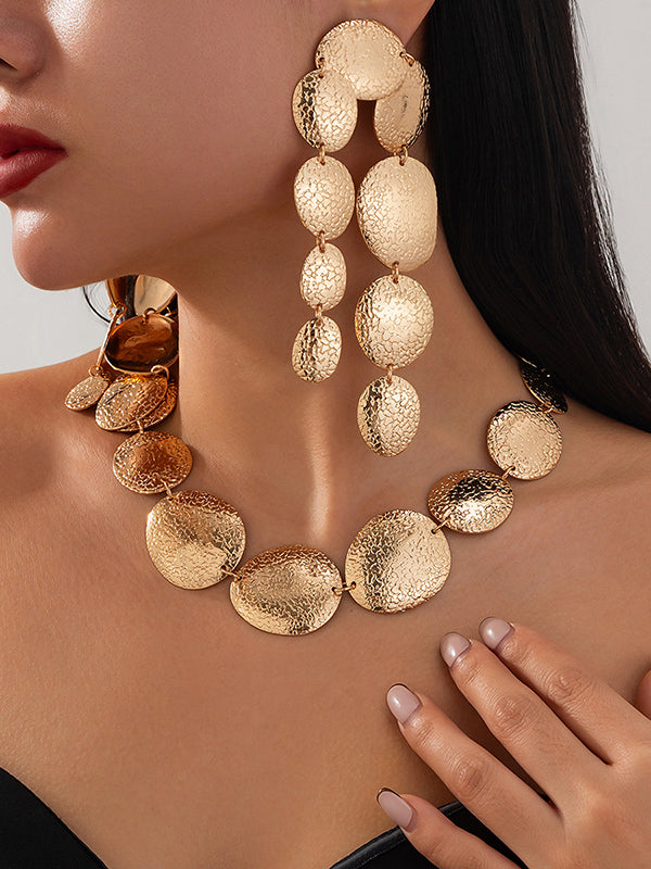 Geometric Tasseled Drop Earrings Necklaces Accessories