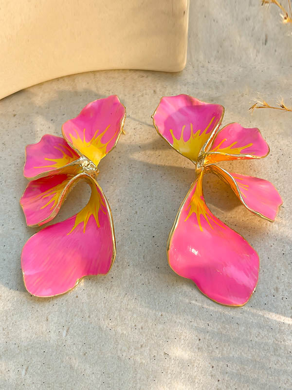 Flower Shape Drop Earrings