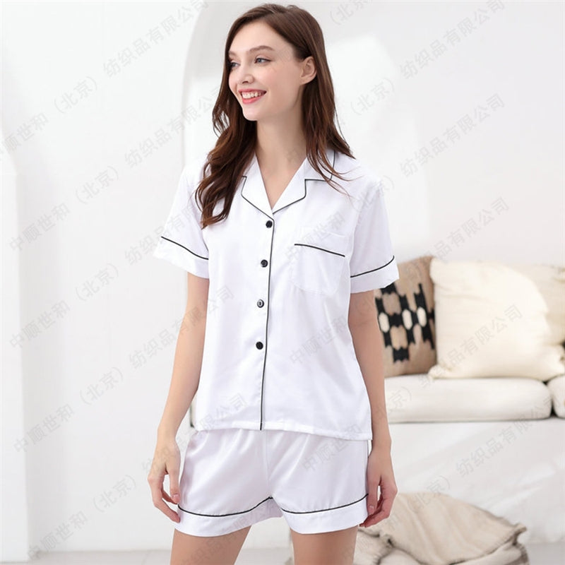 Women Casual Solid Color Pajamas Set