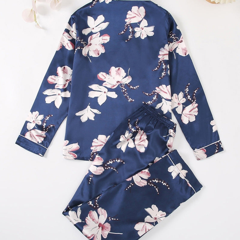 Women Fashion Floral Printed Longewear Two-Piece Set