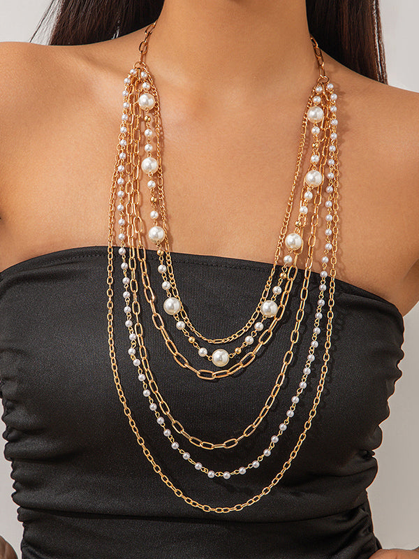 Normcore Geometric Layered Necklaces Accessories