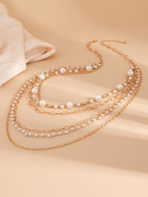 Normcore Geometric Layered Necklaces Accessories