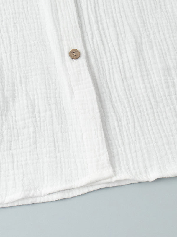 Long Sleeves Ruffled See-Through Split-Joint Peter Pan Collar Blouses&Shirts Tops