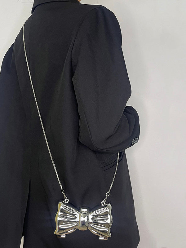 Chains Geometric Shiny Solid Color Bags Accessories