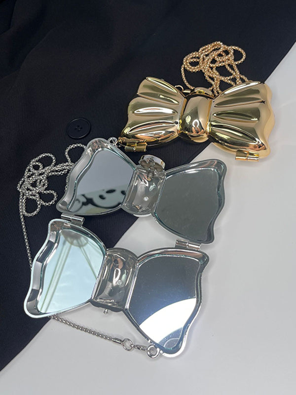 Chains Geometric Shiny Solid Color Bags Accessories