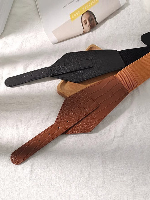 Belt Buckle Geometric Split-Joint Waist Belts & Thigh Cuffs