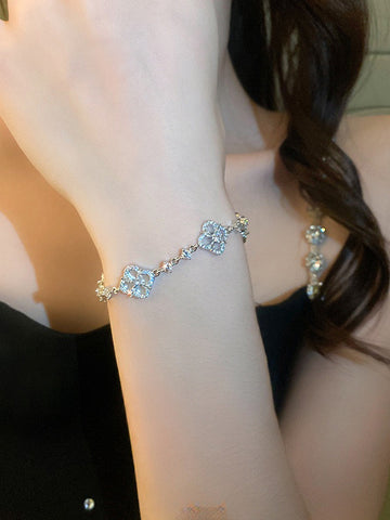 Adjustable Geometric Rhine Stones Shiny Bracelet Accessories