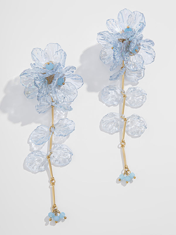 Beaded Flower Shape Earrings Accessories