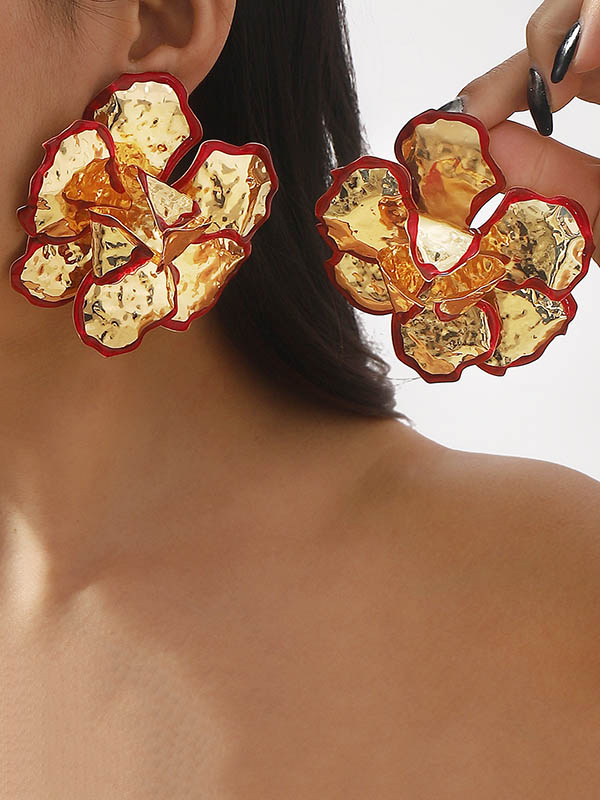 Flower Shape Drop Earrings