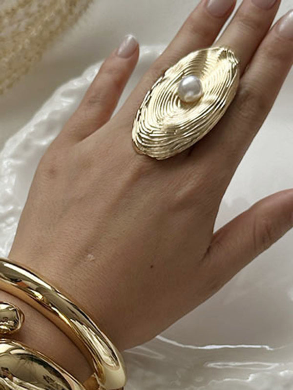 Geometric Solid Color Rings Accessories