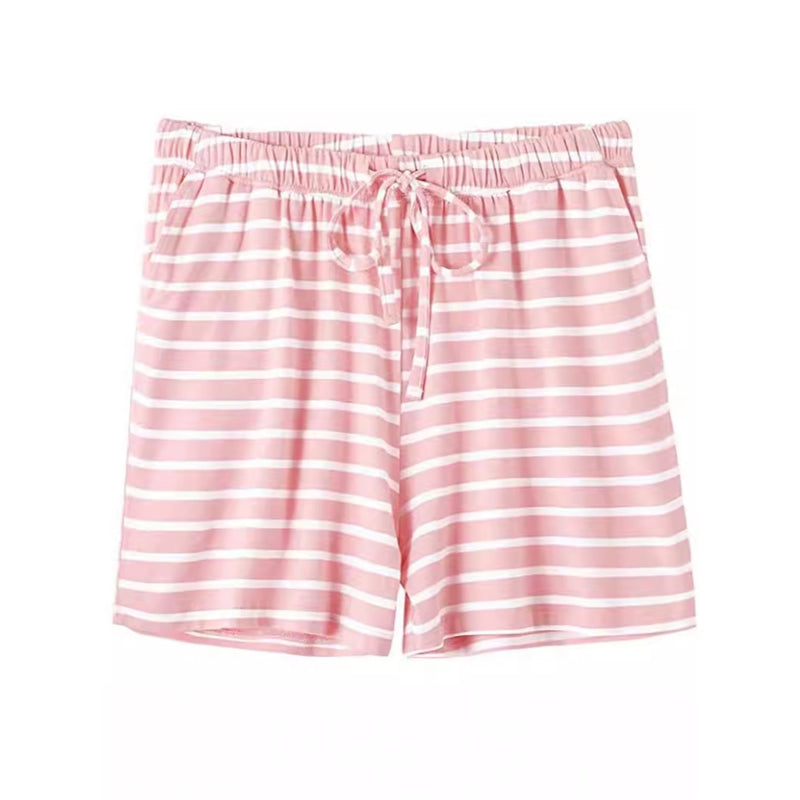 Women Casual Drawstring Pocket Pajama Shorts