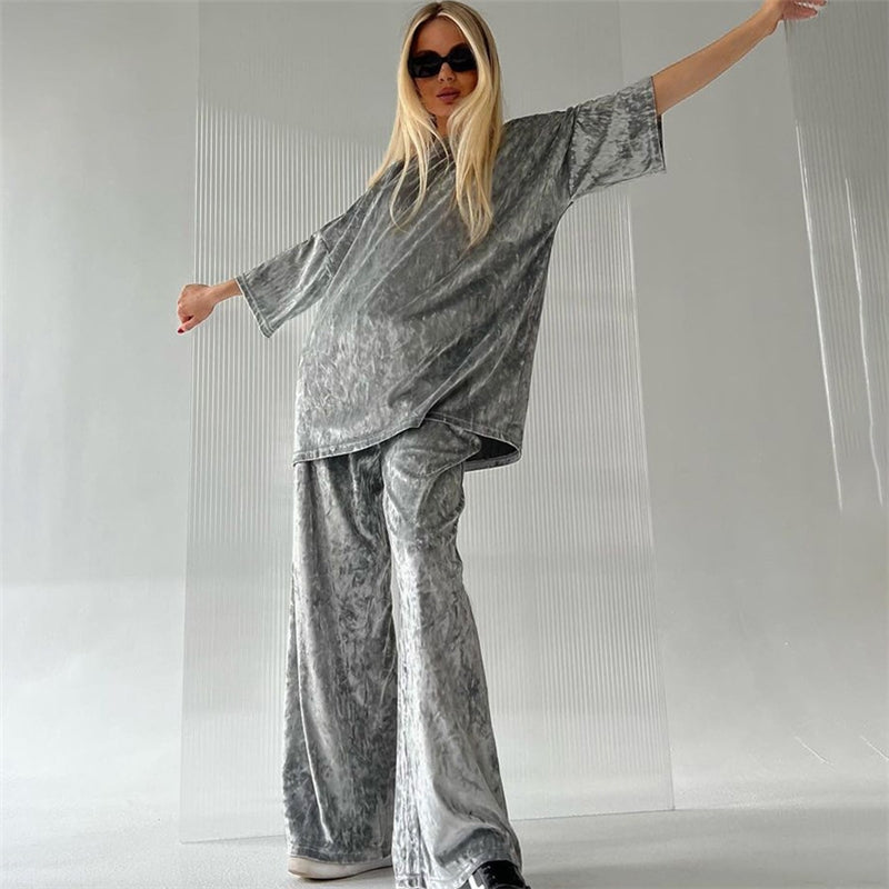 Autumn Winter Women Fashion Warm And Comfortable Home Pajamas Set