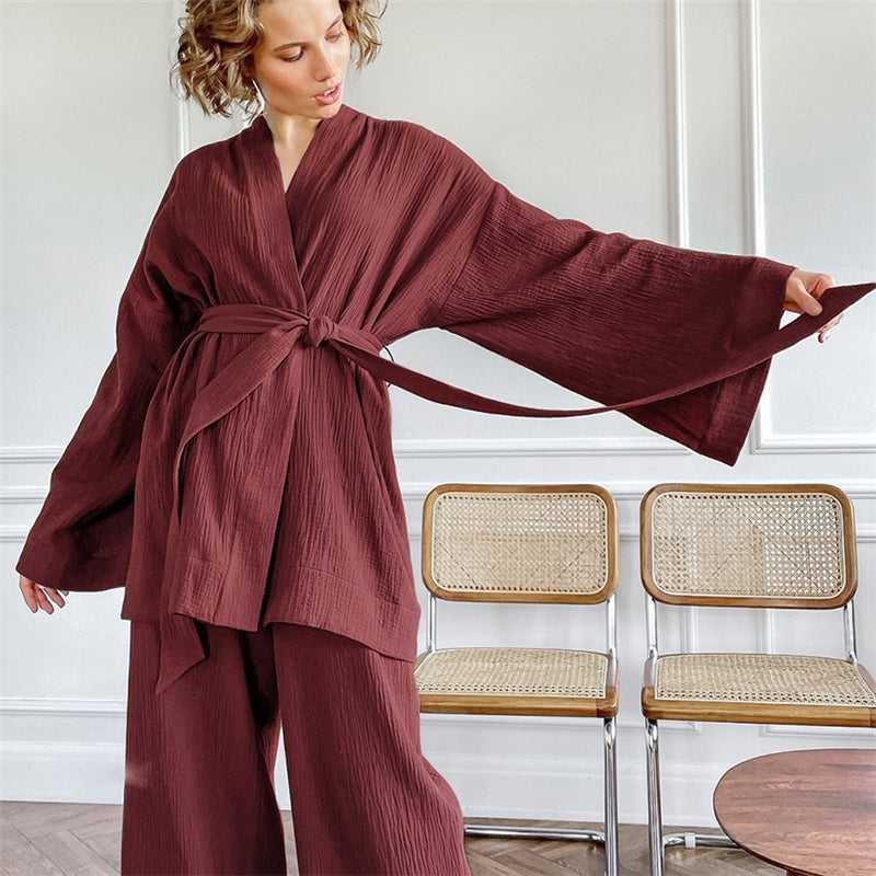 Women Fashion Loose Wear Home Pajamas Set